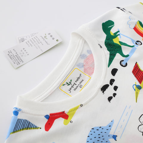 Dinosaur Printed Short-Sleeved T-shirt