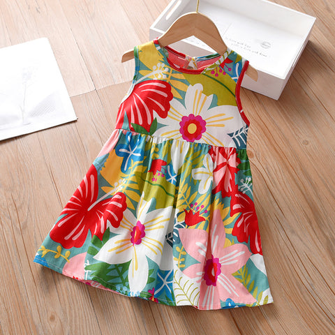 Flower Full Print Beach Dress