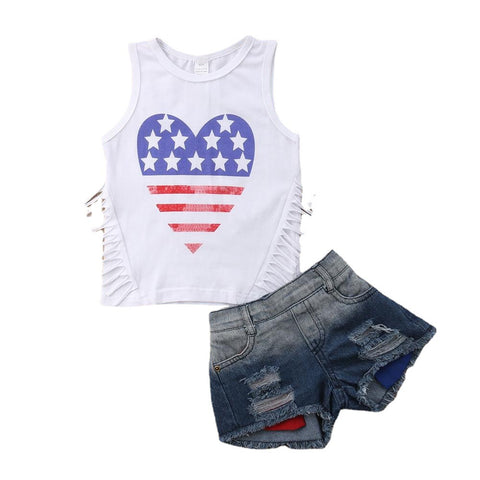 Independence Day Vest Two-Piece Set