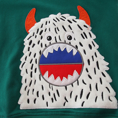 Boy's Cartoon Monster Printed Sweater T-shirt