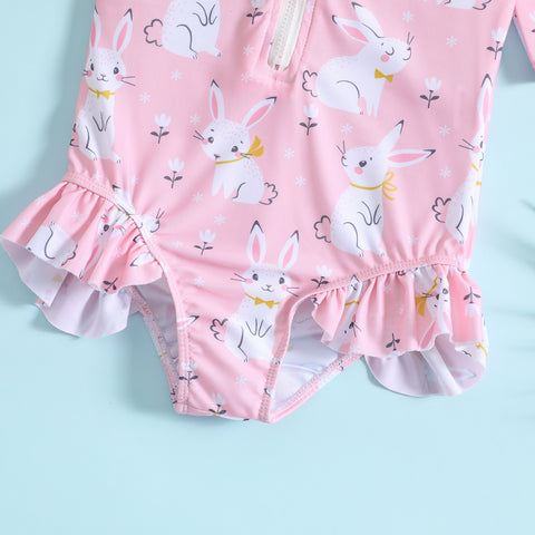 Cute Rabbit Print Swimsuit