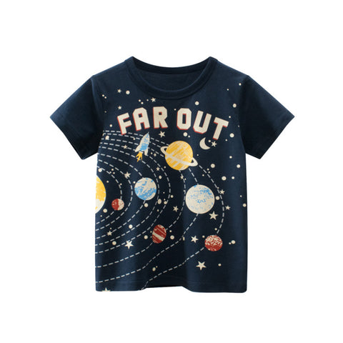 Planet Printed Short-Sleeved T-shirt