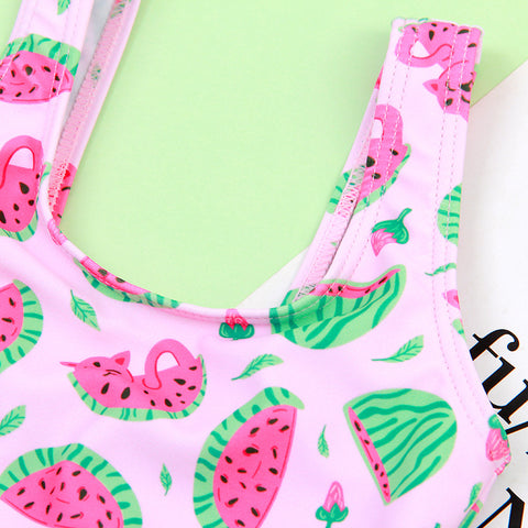 Watermelon Ruffled Swimsuit