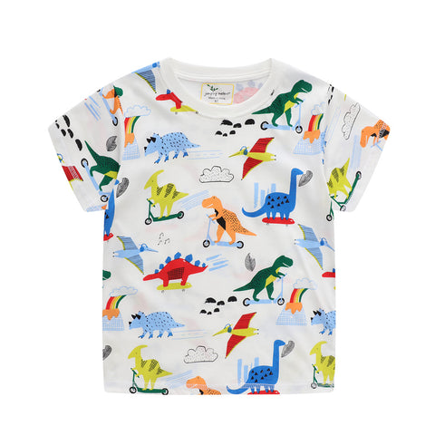 Dinosaur Printed Short-Sleeved T-shirt