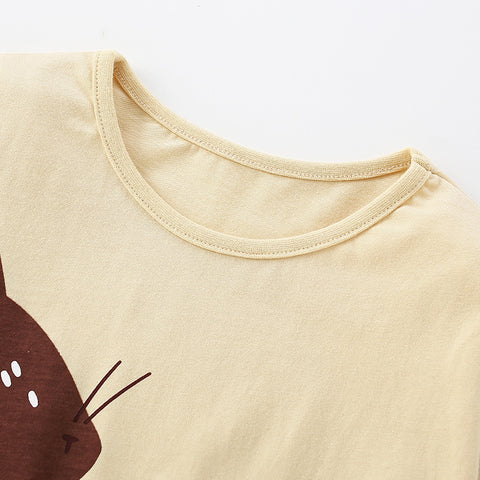 Rabbit Printed Long-Sleeved T-shirt