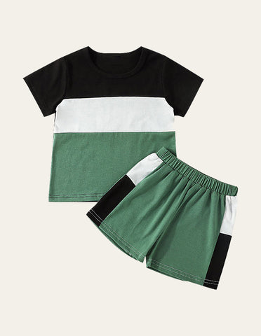 Color Matching T-shirt Set