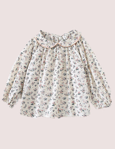 Foral Pan Collar Botton Down Shirt