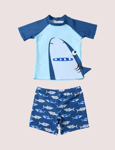 Whale Stitching Two-Piece Swimsuit