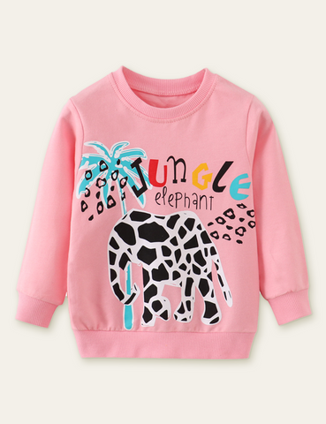 Elephant Printed Sweatshirt