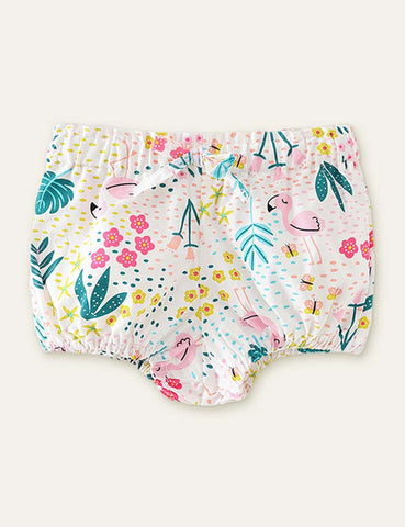 Floral Flamingo Printed Shorts