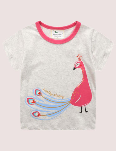 Cute Peacock Short Sleeve