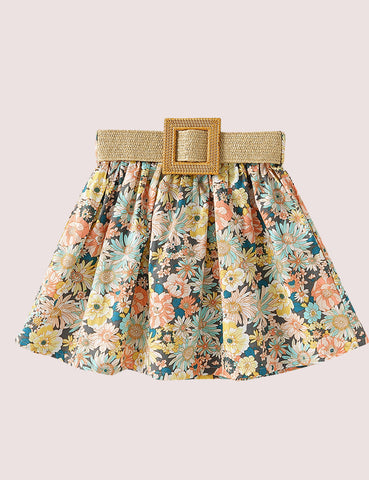 Full Printed Sunflower Skirt