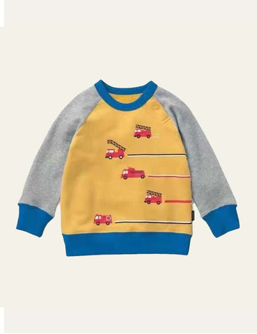 Cartoon Vehicle Sweatshirt