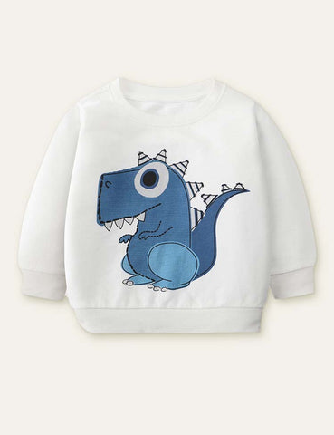 Funny Dinosaur Printed Sweatshirt