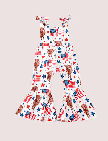 Independence Day Printing Bell-Bottom Pants