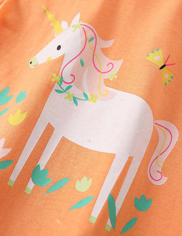 Unicorn Butterfly Printed T-shirt