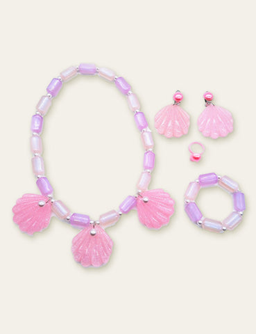 Shell Mermaid Necklace and Earrings Set