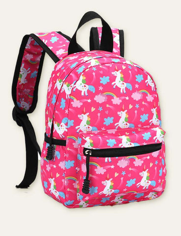 Cartoon Animal Full Printed Schoolbag Backpack