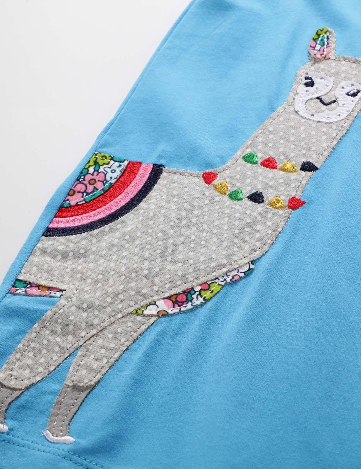 Alpaca Appliqué Printed Dress - CCMOM