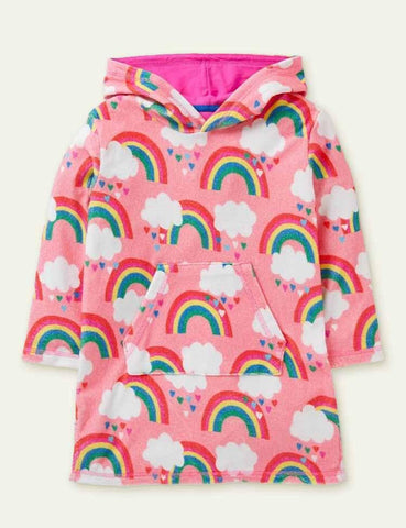 Appliqué Towelling Beach Hoodie Dress - CCMOM