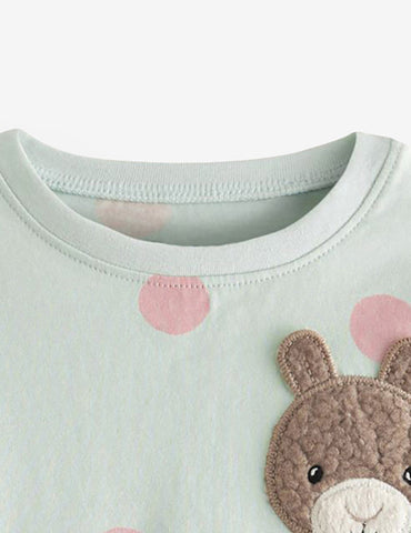 Cute Bear Polka Dot Long Sleeve T-shirt