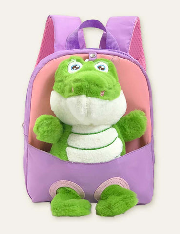 Plush Doll Crocodile Schoolbag Backpack