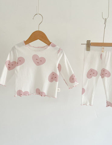 Full Printed Love Two-piece Pajama