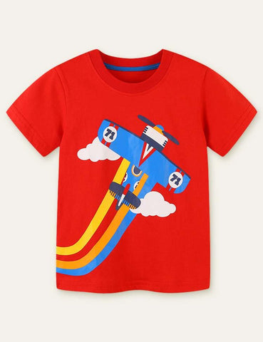 Airplane Printed T-shirt - CCMOM