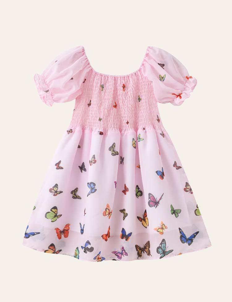 Full Print Butterfly Dress - CCMOM