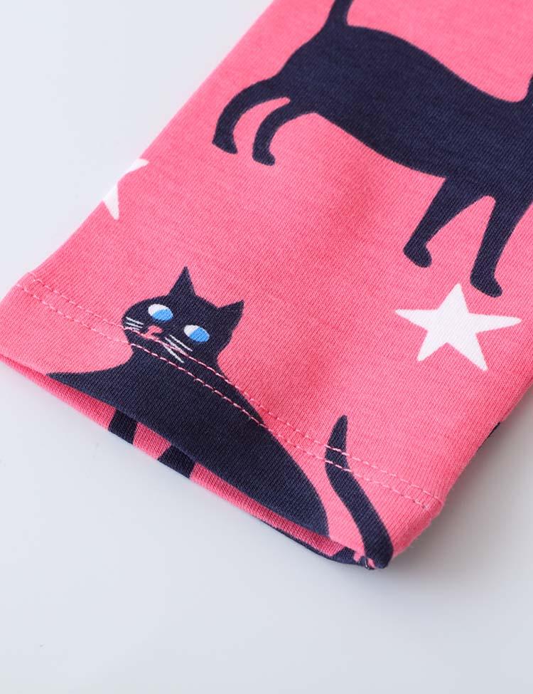 Black Cat Print Leggings - CCMOM