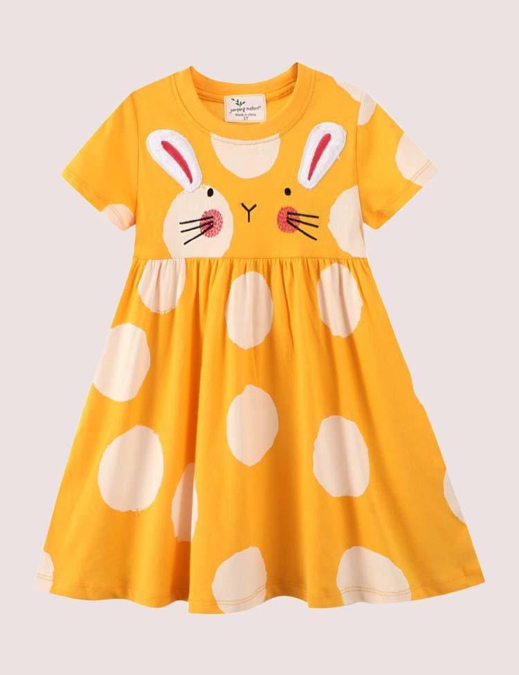 Bunny Polka Dot Dress - CCMOM