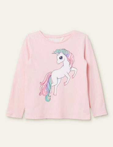 Unicorn Printed Long Sleeve T-shirt