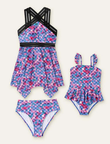 Floral Printed Family Matching Swimsuit