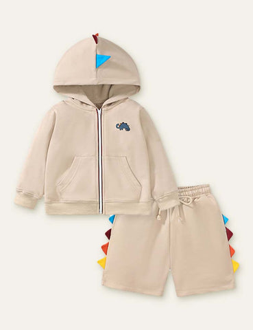 Funny Dinosaur Hooded Set