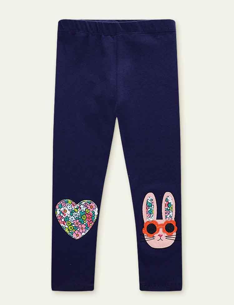 Cartoon Appliqué Leggings - CCMOM