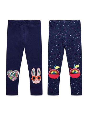 Cartoon Appliqué Leggings - CCMOM