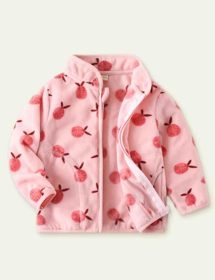 Cartoon Print Polar Fleece Jacket - CCMOM