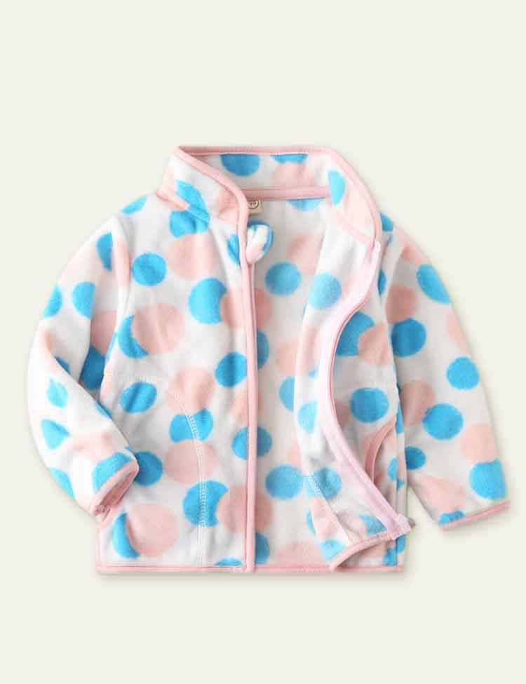 Cartoon Print Polar Fleece Jacket - CCMOM