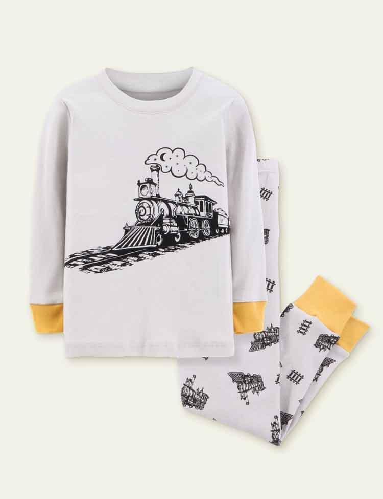 Cartoon Printed Breathable Thread Pajamas - CCMOM