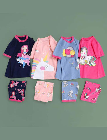 Casual Cartoon Cotton Pajamas - CCMOM