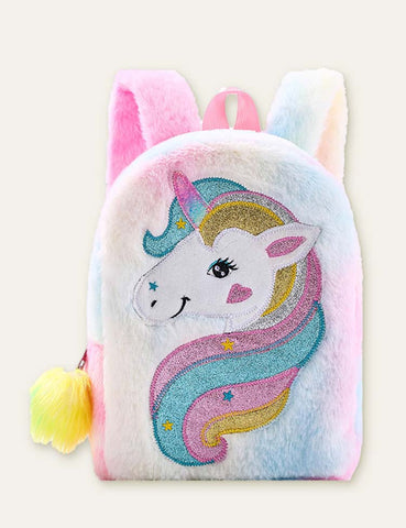 Unicorn Plush Schoolbag Backpack