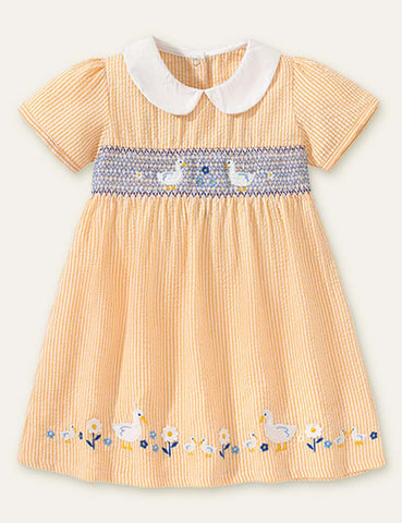 Duck Rabbit Embroidered Dress