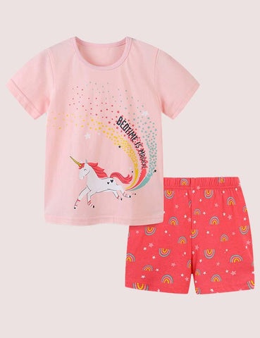 Rainbow Unicorn T-shirt Set - CCMOM