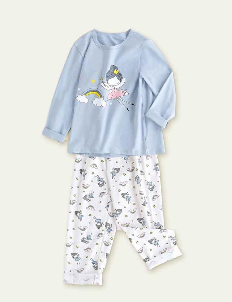 Cute Cartoon Printed Long-Sleeved Cotton pajamas - CCMOM