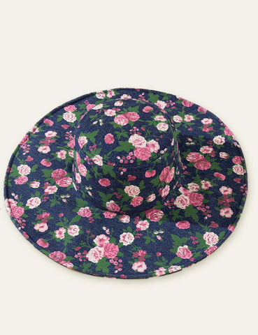 Floral Print Holiday Hat