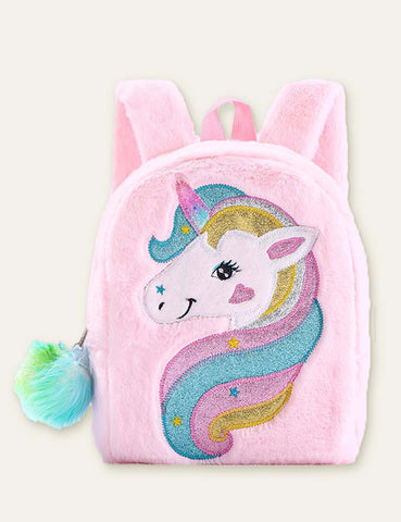 Unicorn Plush Schoolbag Backpack