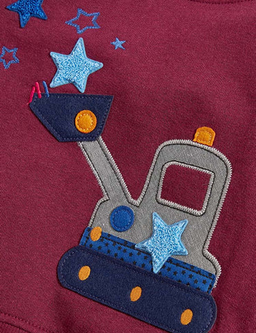 Star Excavator Appliqué Sweatshirt