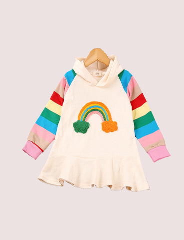 Rainbow Ruffled Hoodie