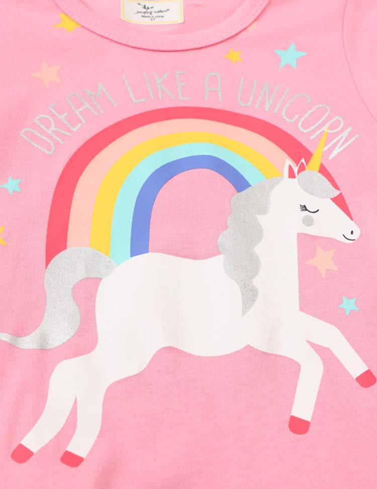 Rainbow Unicorn Printed Dress - CCMOM