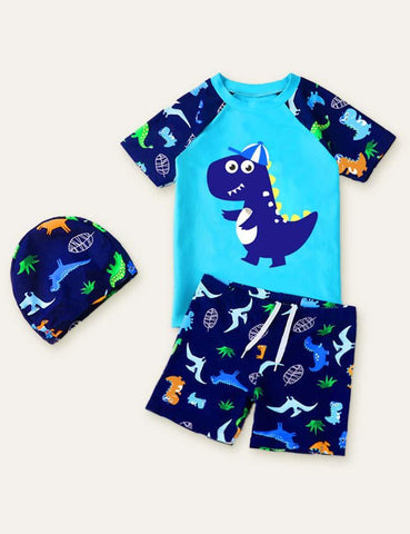 Dinosaur wim Suit + Cap - CCMOM